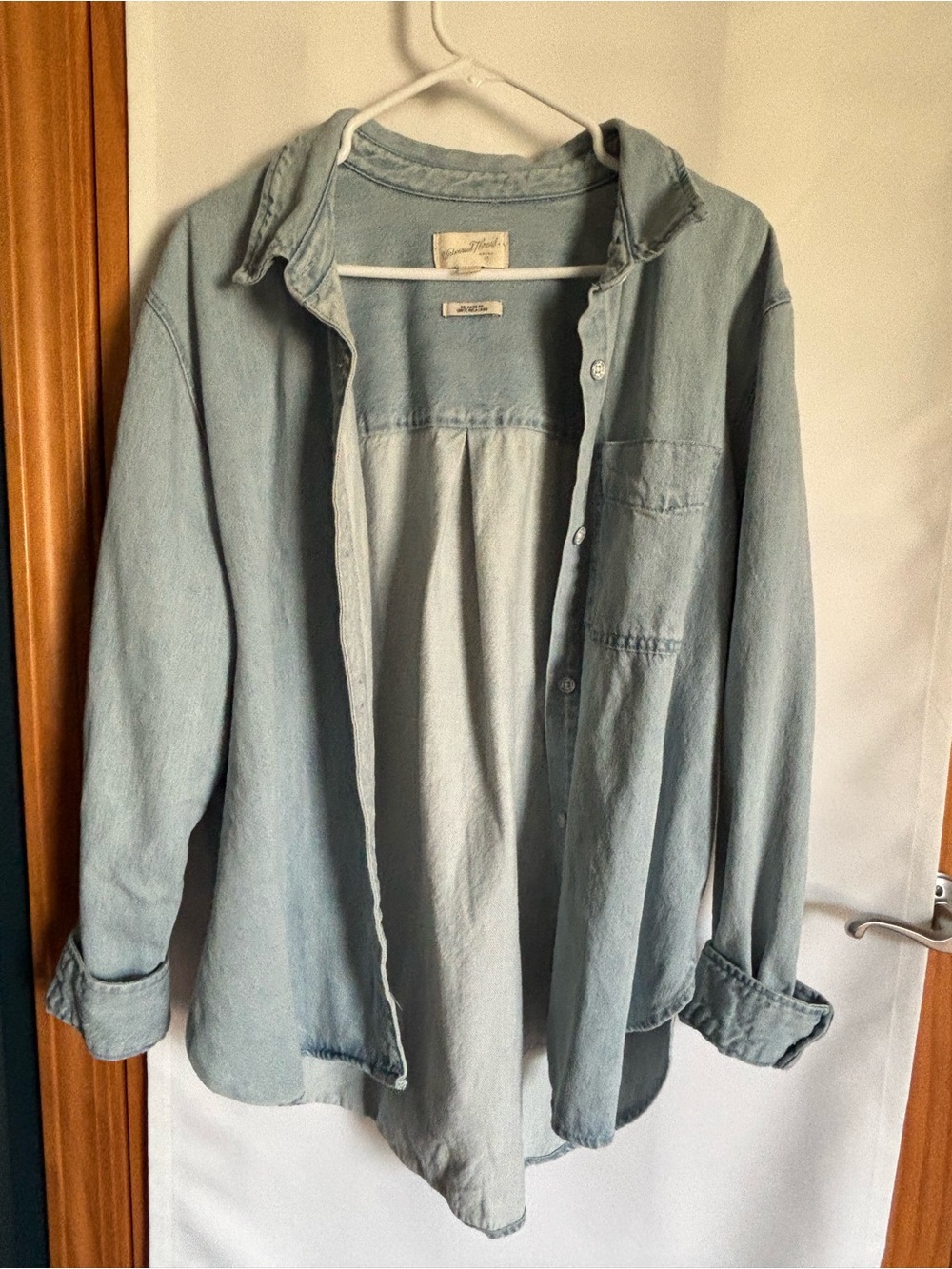 Universal Thread Light Blue Denim Button-Down Shirt